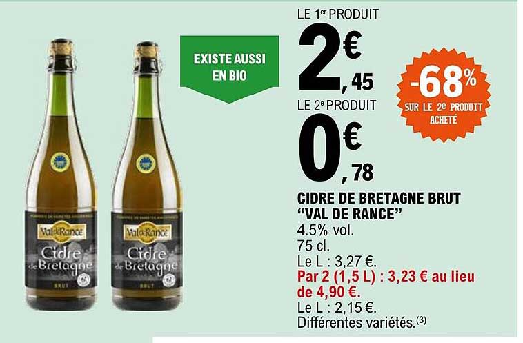 cidre de bretagne brut "val de rance"