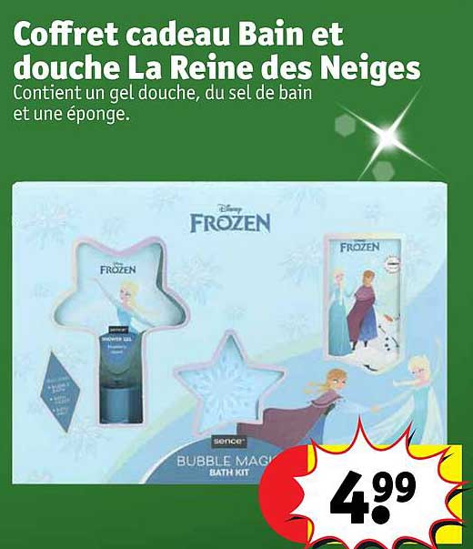 coffret cadeau bain et douche la reine des neiges