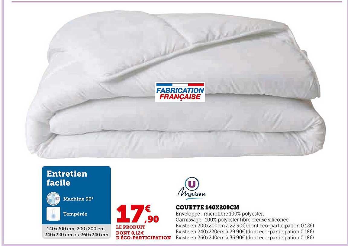 couette 140x200cm