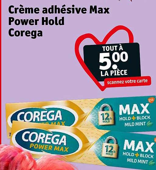 creme adhesive max power hold corega