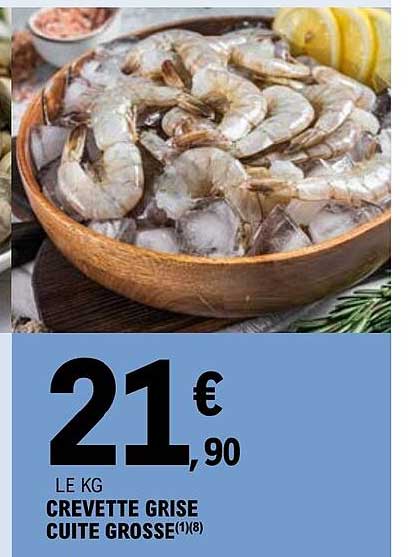 crevette grise cuit grosse