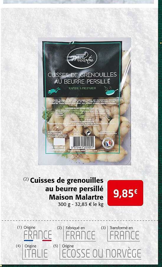 cuisses de grenouilles au beurre persillé maison malartre