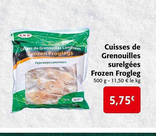 cuisses de grenouilles surgelées frozen frogleg