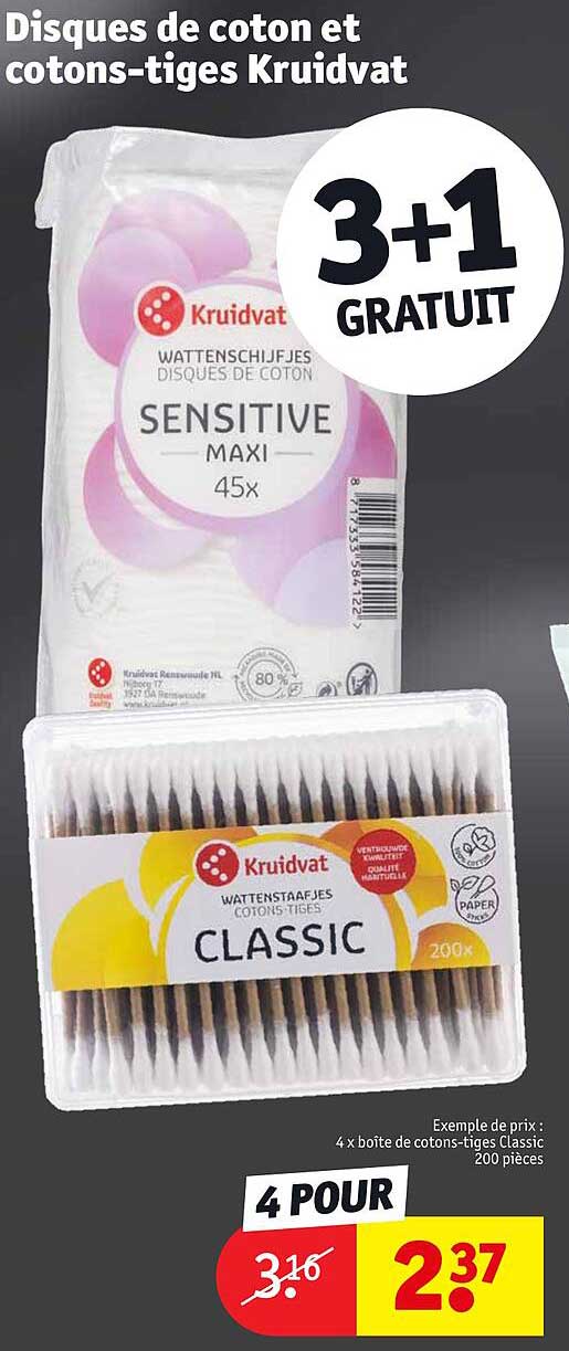 Disques De Coton Et Cotons-tiges Kruidvat