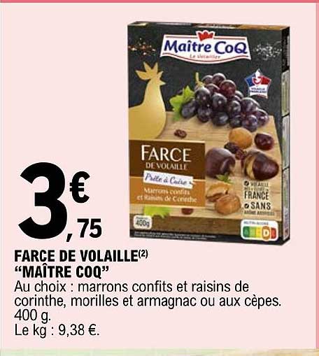 farce de volaille "maître coq"