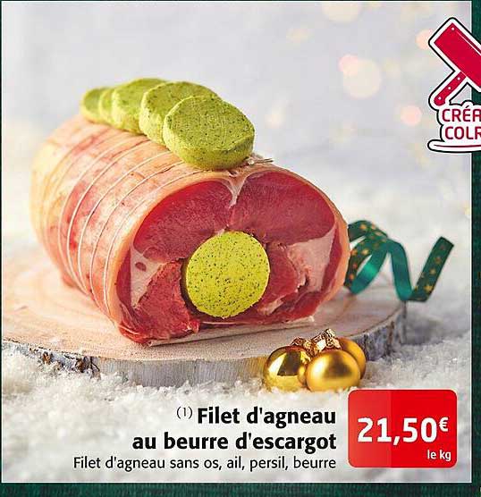 filet d'agneau au beurre d'escargot