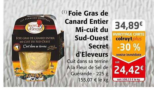foie gras de canard entier mi-cuit du sud-ouest secret d'éleveurs