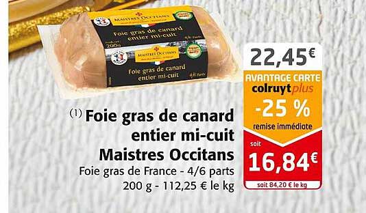 foie gras de canard entier mi-cuit maistres occitans