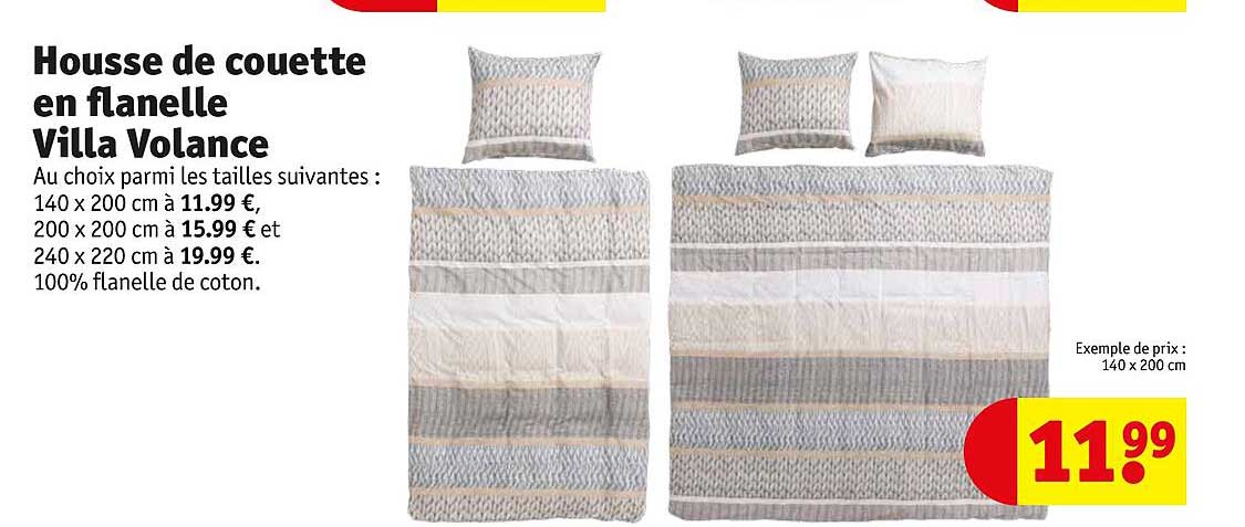 housse de couette en flanelle villa volance