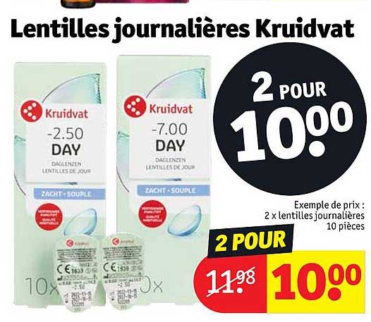 lentilles journalieres kruidvat