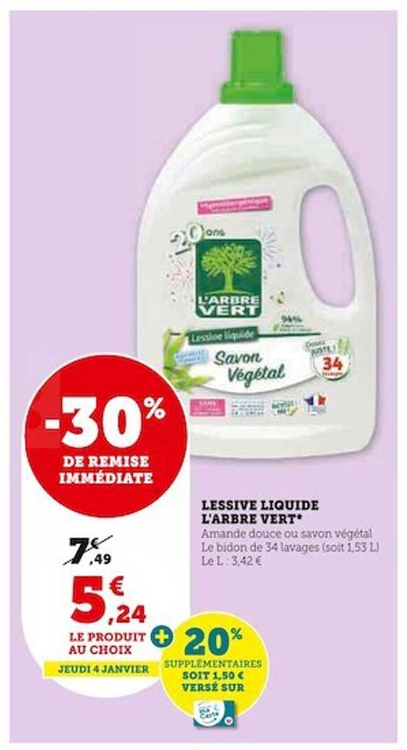 lessive liquide l'arbre vert