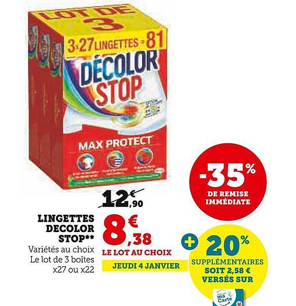 lingettes decolor stop**