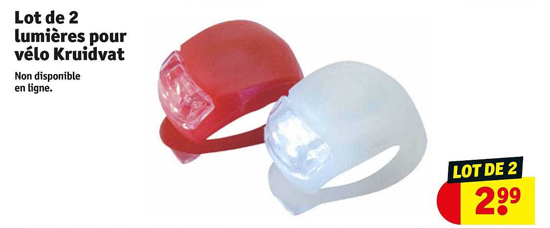 lot de 2 lumieres pour velo kruidvat