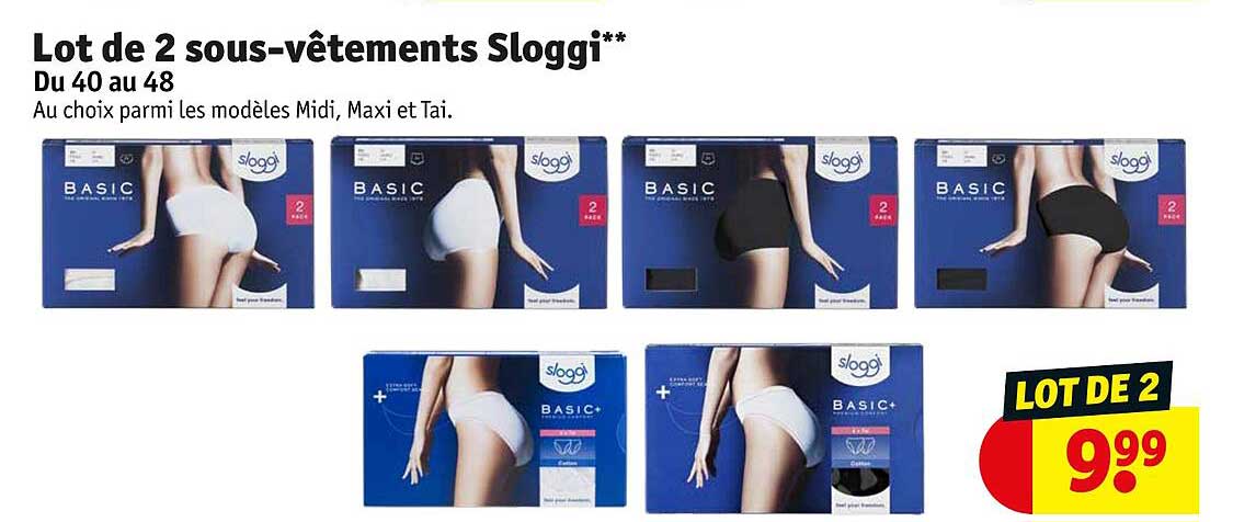 lot de 2 sous-vetements sloggi**