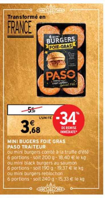 Mini Burgers Foie Gras Paso Traiteur