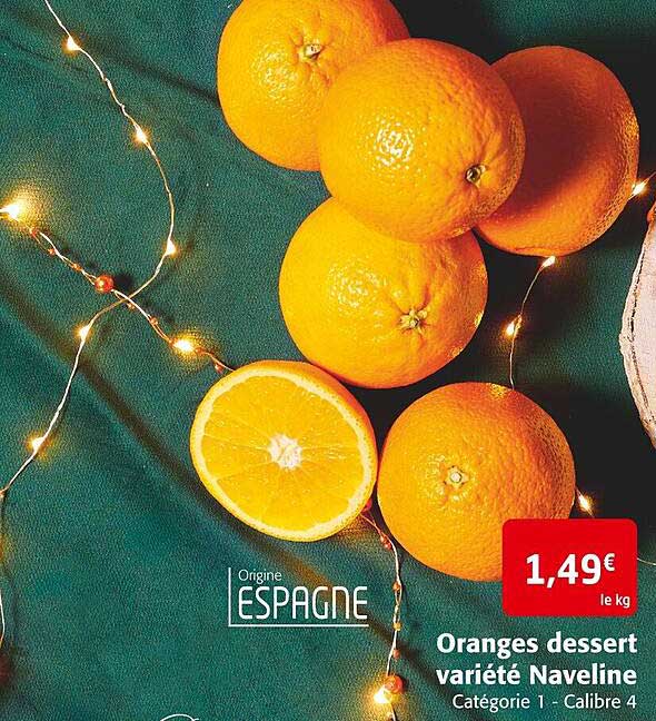 oranges dessert variété naveline