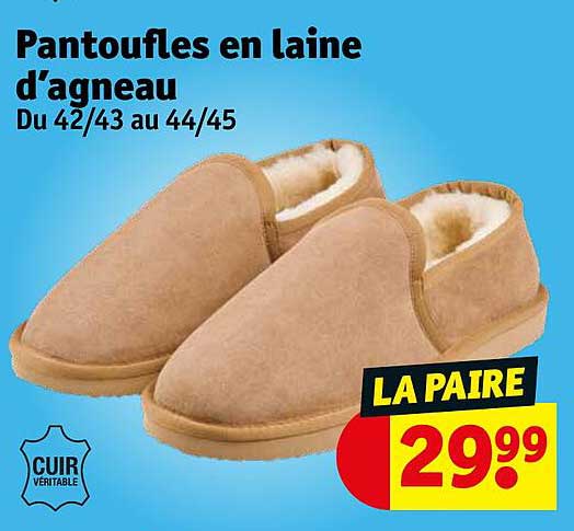 pantoufles en laine d'agneau