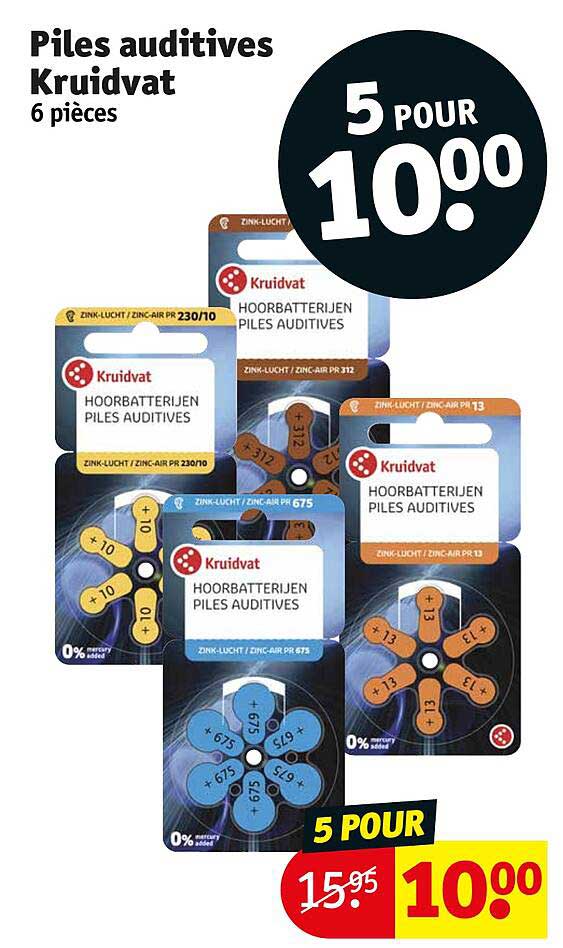 piles auditives kruidvat