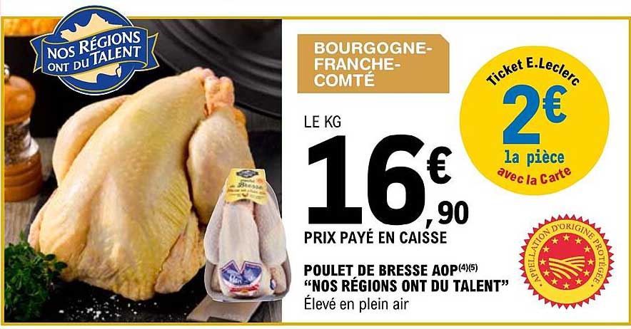 poulet de bresse aop "nos régions ont du talent"