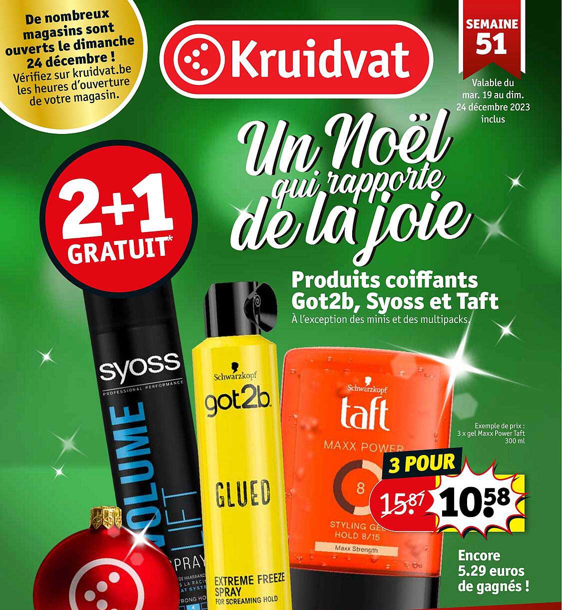 produits coiffants got2b, syoss et taft