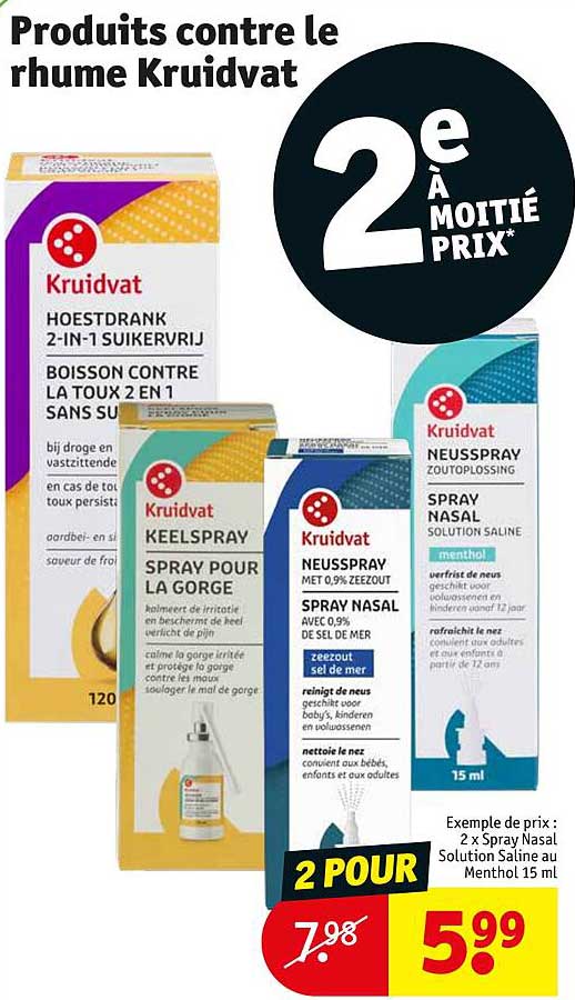 produits contre le rhume kruidvat