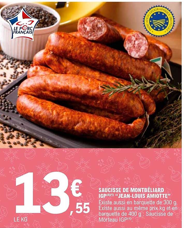 saucisse de montbéliard igp "jean-louis amiotte"