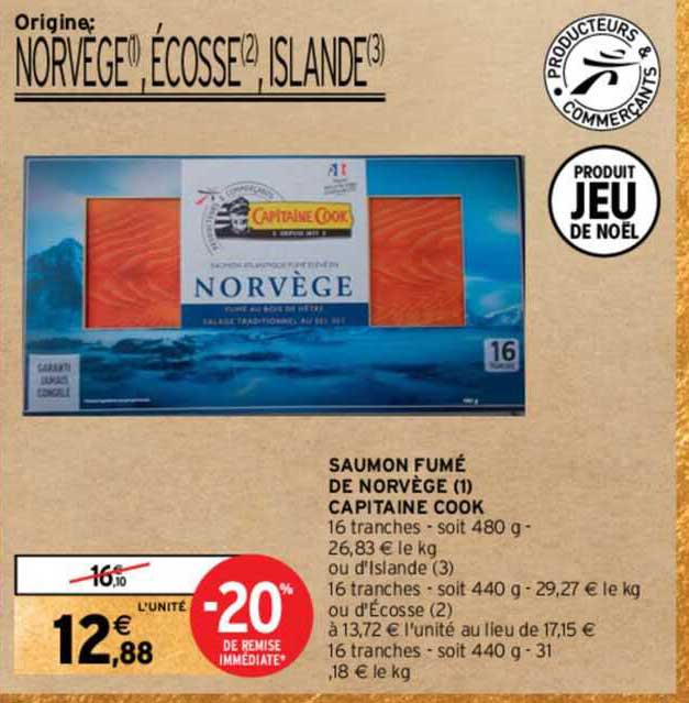 saumon fumé de norvège capitaine cook