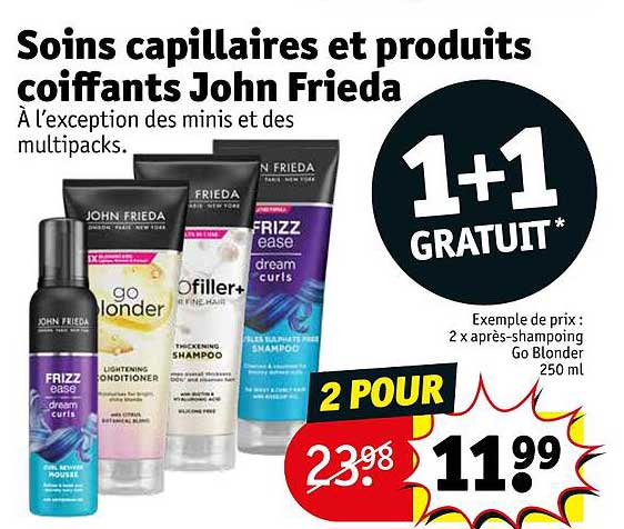 soins capillaires et produits coiffants john frieda