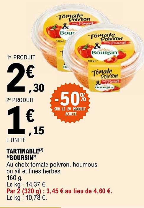 Tartinable "boursin"