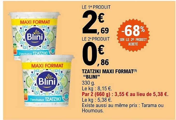 tzatziki maxi format "blini"