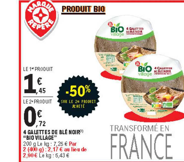 4 Galettes De Blé Noir "bio Village"