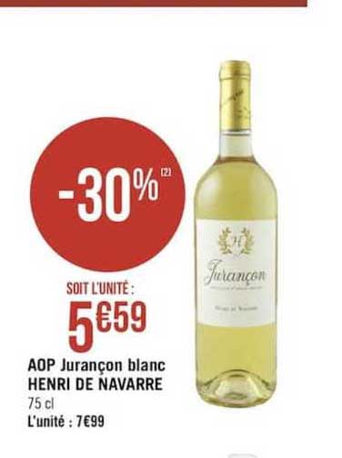 aop jurançon blanc henri de navarre