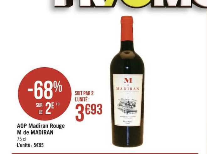 Aop Madiran Rouge M De Madiran -68% Sur Le 2è