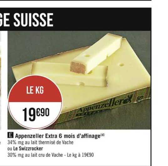 appenzeller extra 6 mois d'affinage