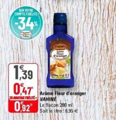 arôme fleur d'oranger vahiné