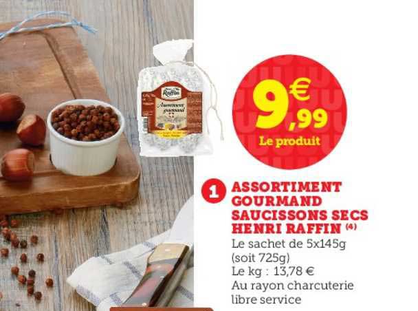 assortiment gourmand saucissons secs henri raffin
