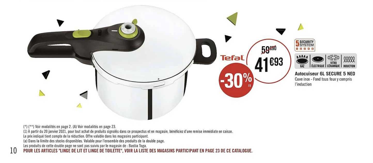 autocuiseur 6l secure 5 neo tefal