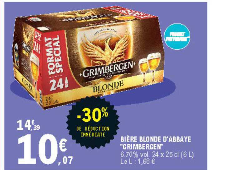 Bière Blonde D'abbaye "grimbergen"