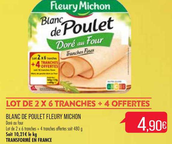blanc de poulet fleury michon