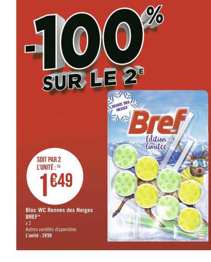 bloc wc rennes des neiges bref -100% sur le 2è