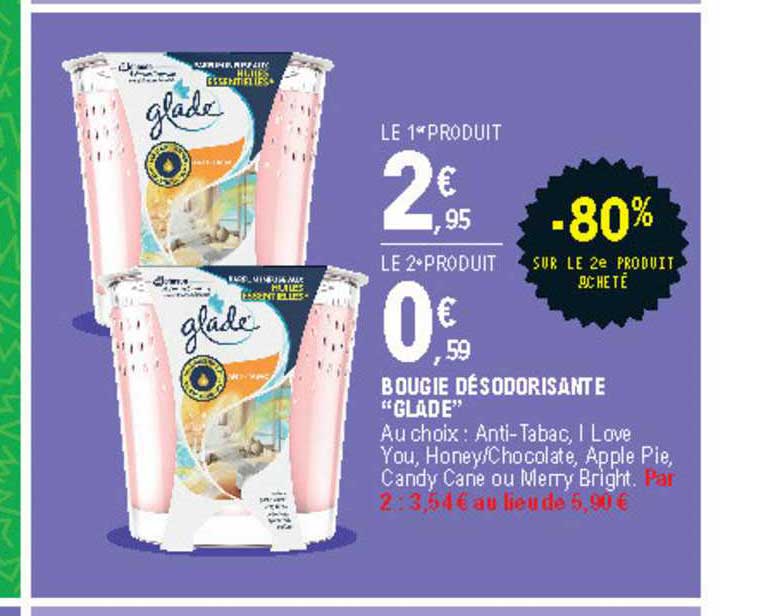 bougie désodorisante "glade"