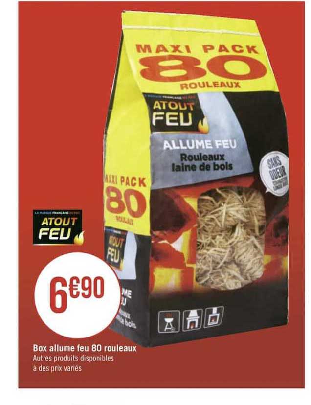 box allume feu 80 rouleaux