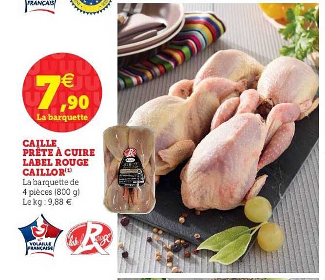 caille prête à cuire label rouge caillor