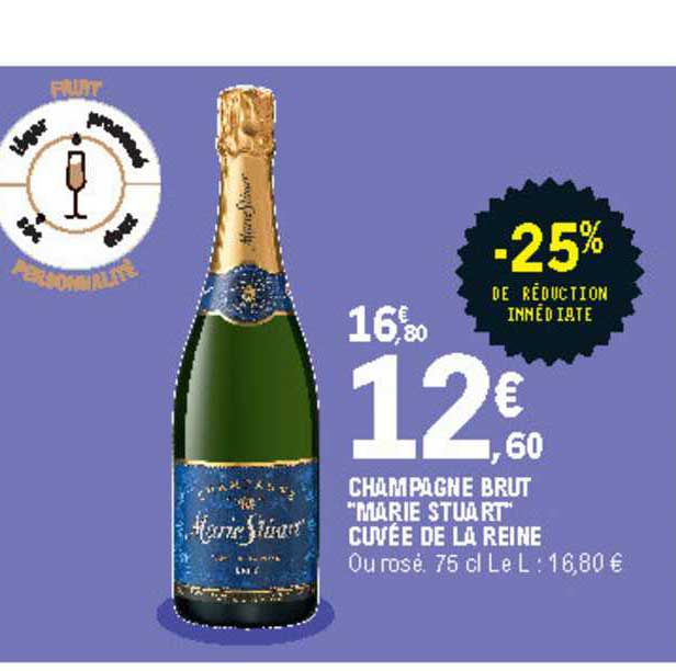 champagne brut "marie stuart" cuvée de la reine