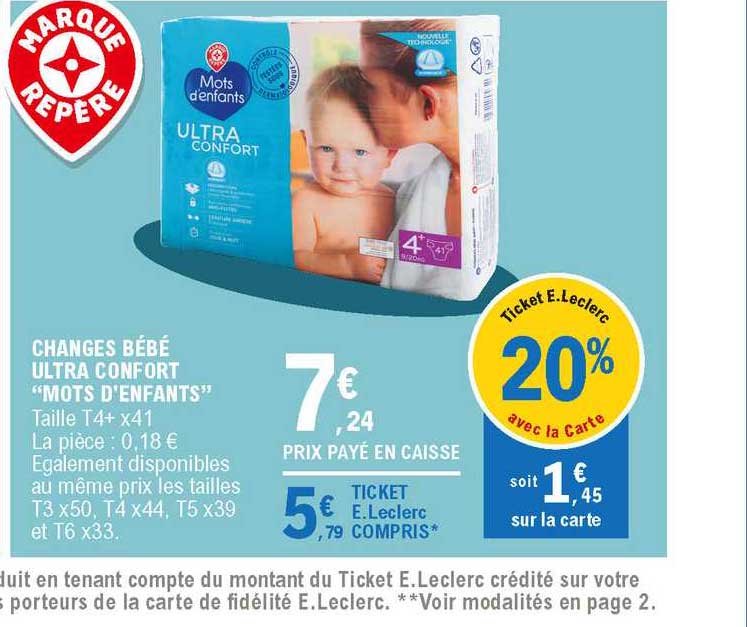 changes bébé ultra confort "mots d'enfants"