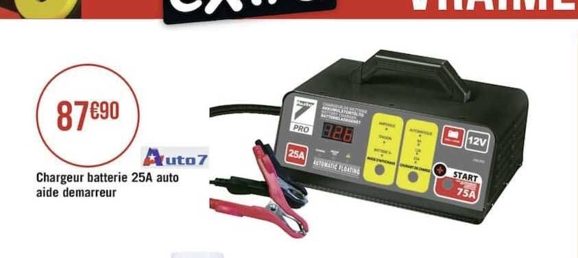 chargeur batterie 25a auto aide démarreur