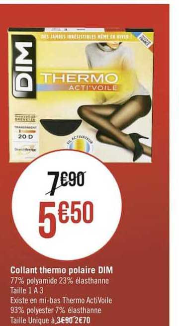 collant thermo polaire dim