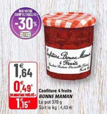 confiture 4 fruits bonne maman