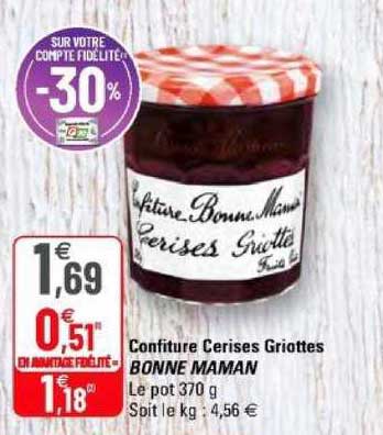confiture cerises griottes bonne maman