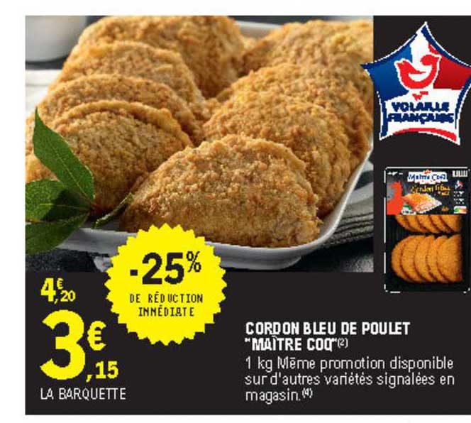 Cordon Bleu De Poulet "maître Coq"
